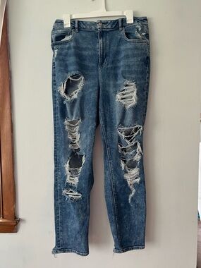 American Eagle curvy mom jean distressed 14 long